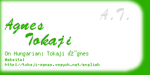agnes tokaji business card